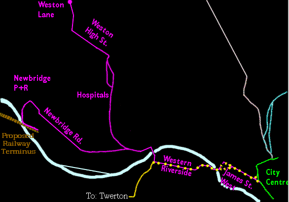 Map of Weston/Newbridge route